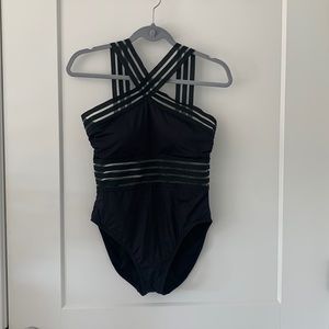 Kenneth Cole Black One Piece Swimsuit